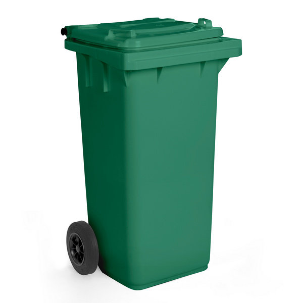 Контейнер для мусора без педали, зеленый, 120 л